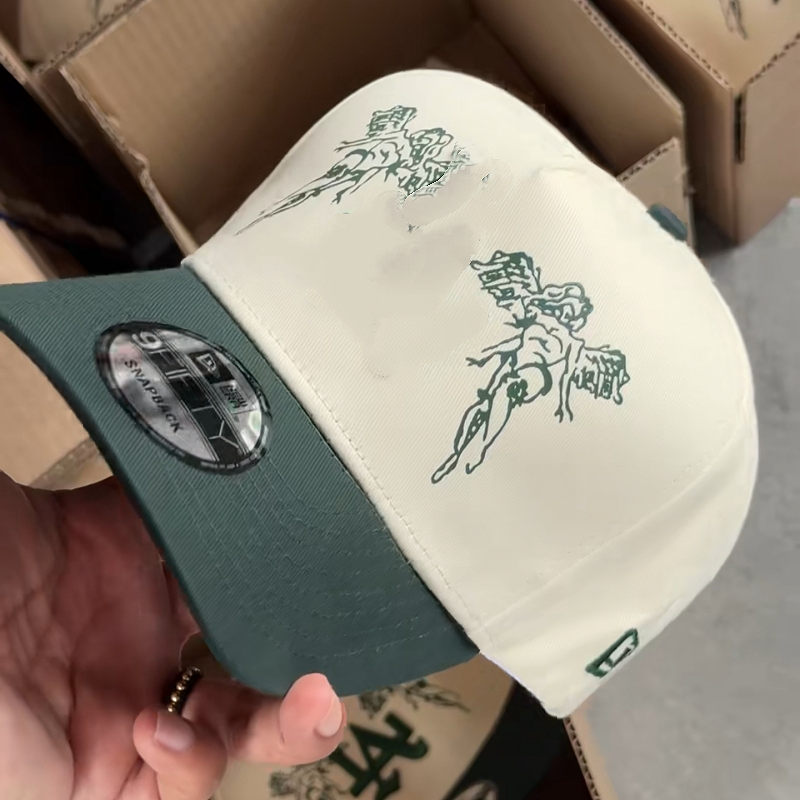 Angel Embroidery Snapback Cap