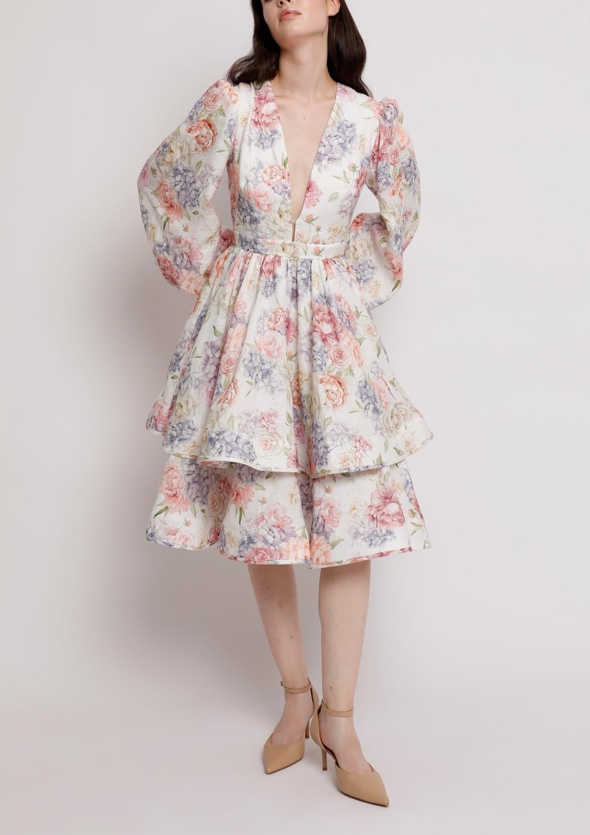 Floral Printed Midi Dress