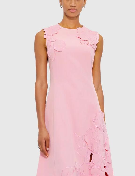 Pink Cream Sleeveless Midi Dress