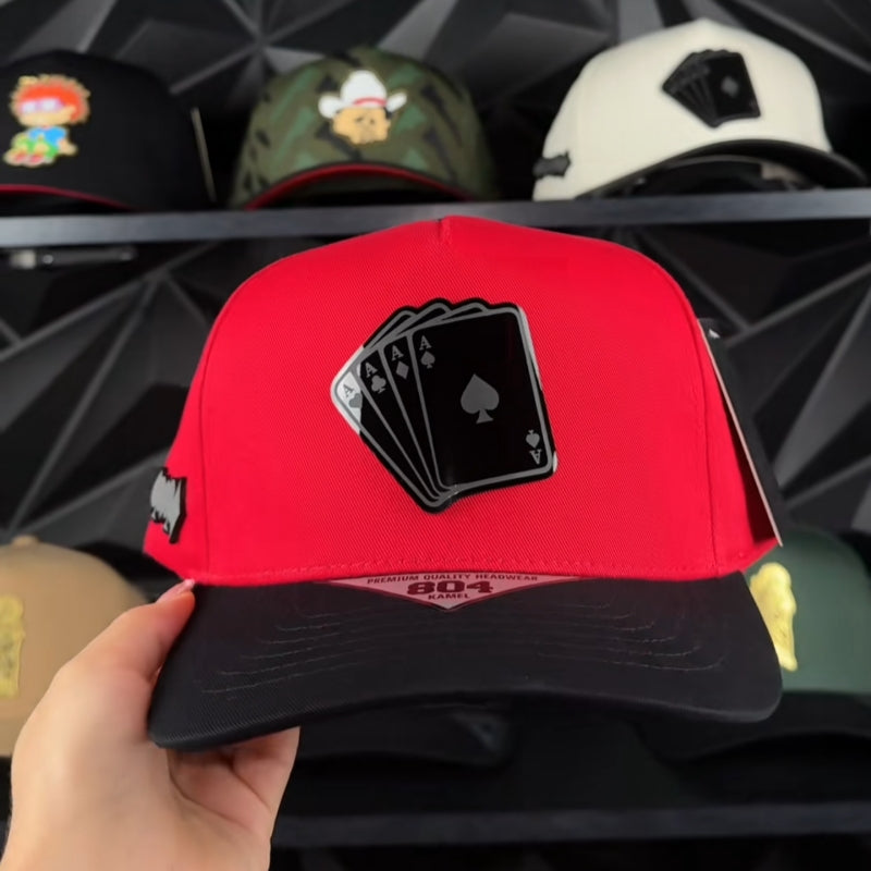 JC Brand Poker Cap-Red
