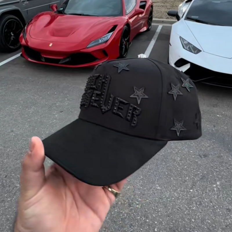 RICH FOREVER Black Snapback Cap
