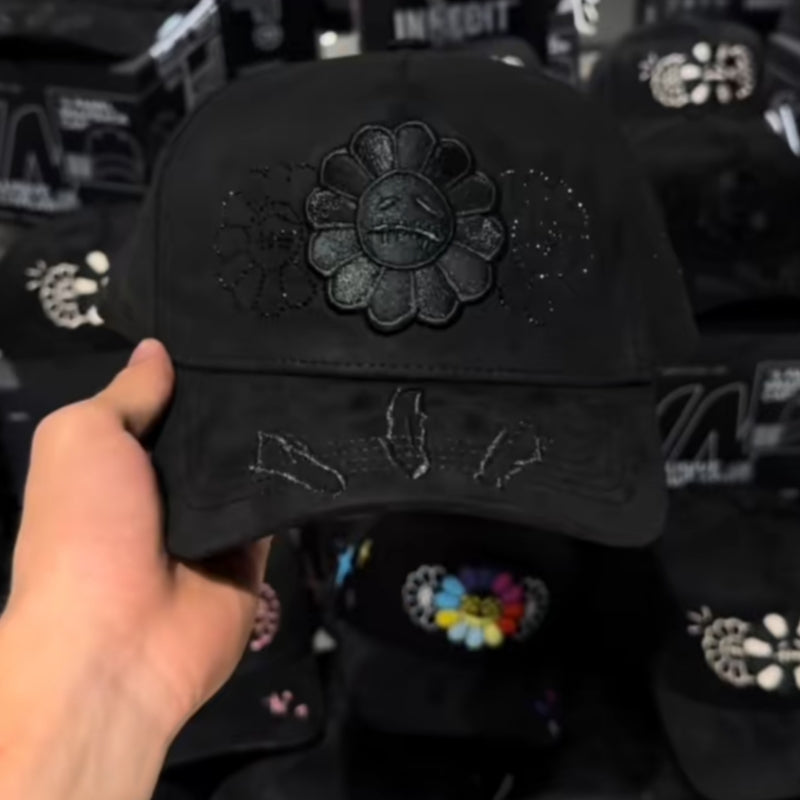 Sad Flower Cap-Black