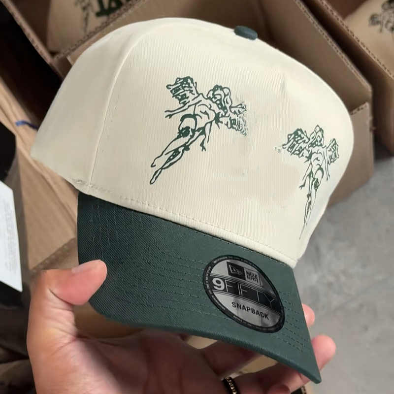 Angel Embroidery Snapback Cap