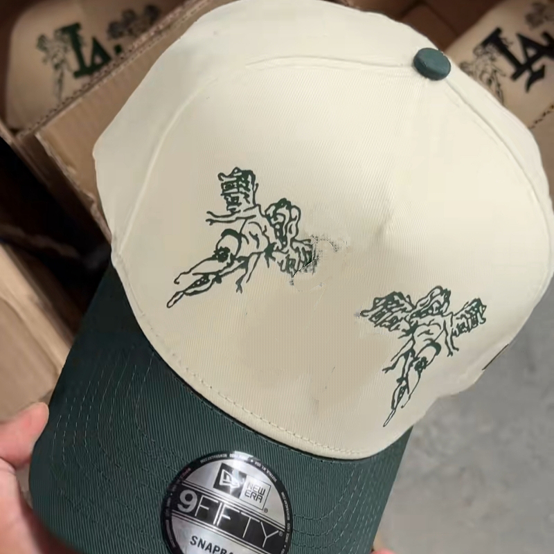 Angel Embroidery Snapback Cap