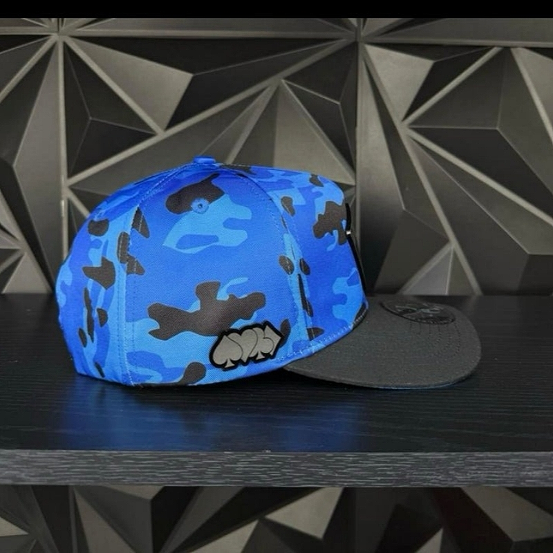 Poker Board SnapBack Cap-Blue Camo