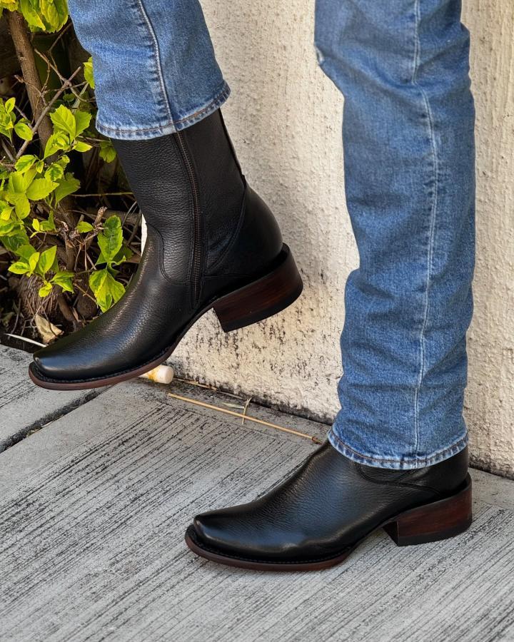 Original Deerskin Square Toe Cowboy Boots