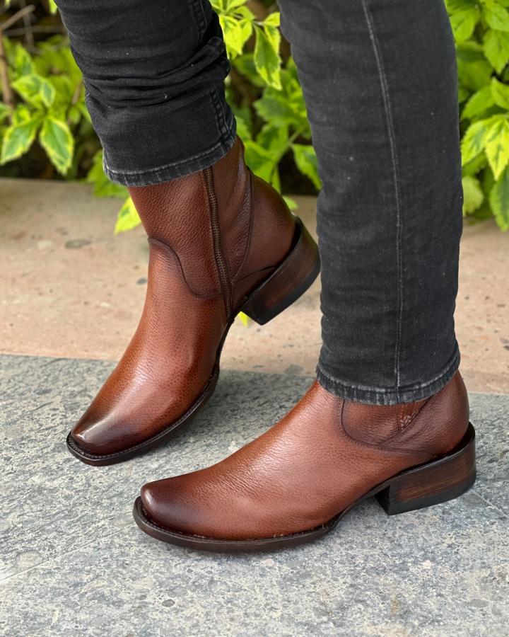 Original Deerskin Square Toe Cowboy Boots