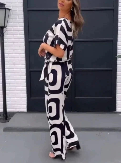 Casual Round Neck Two Piece Set