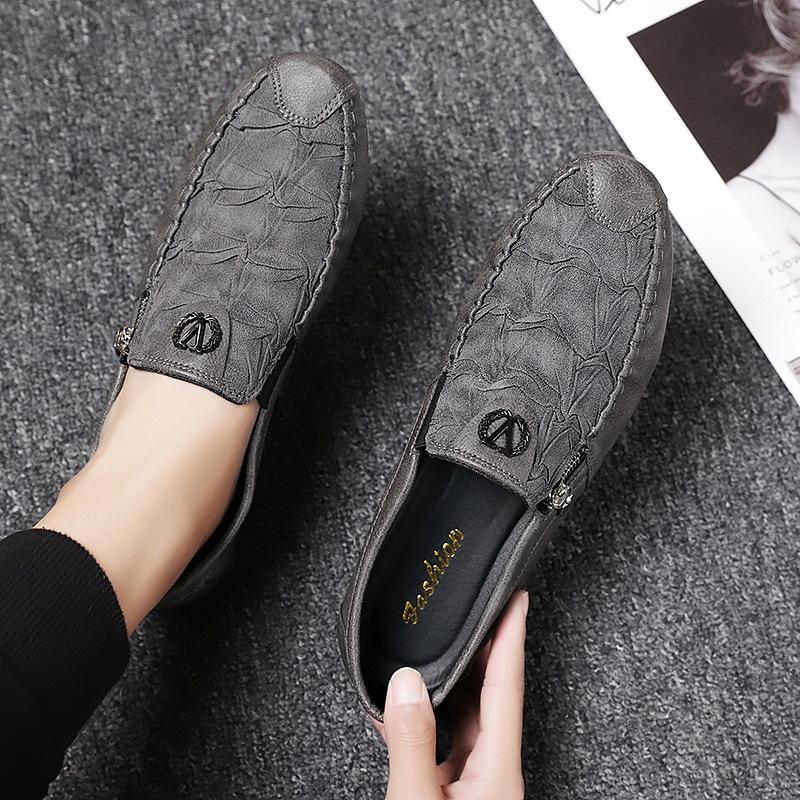 Men's Wrinkled Soft Sole Casual Leather Shoes