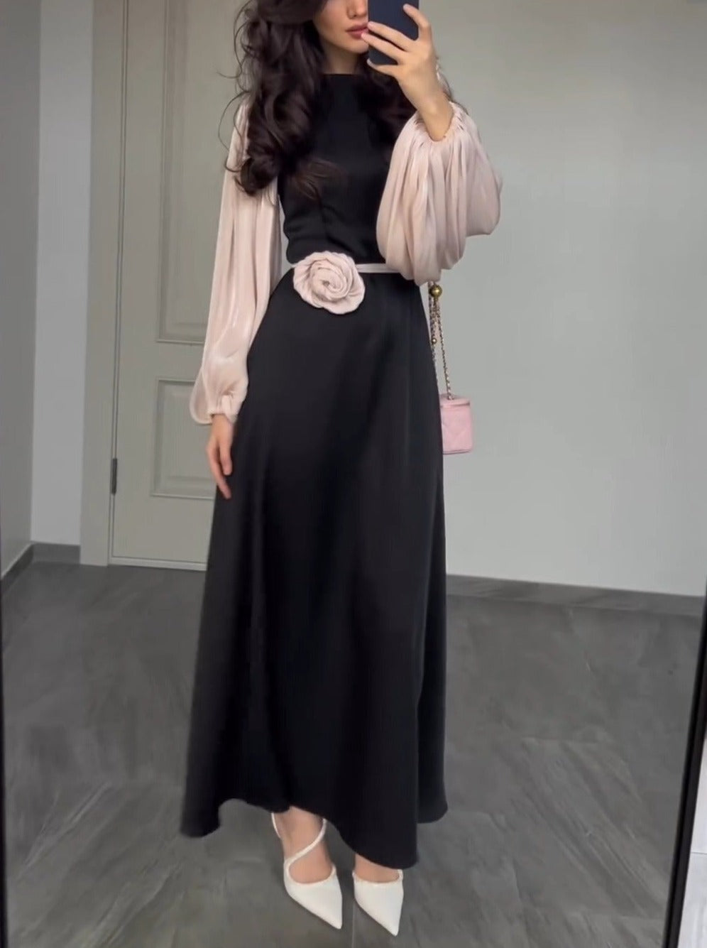 Floral Pvelvet Dress