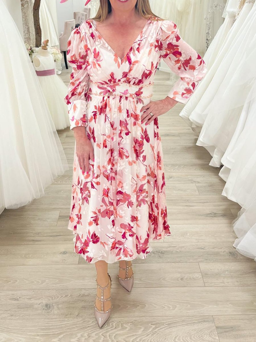 Chiffon Floral A-line Dress