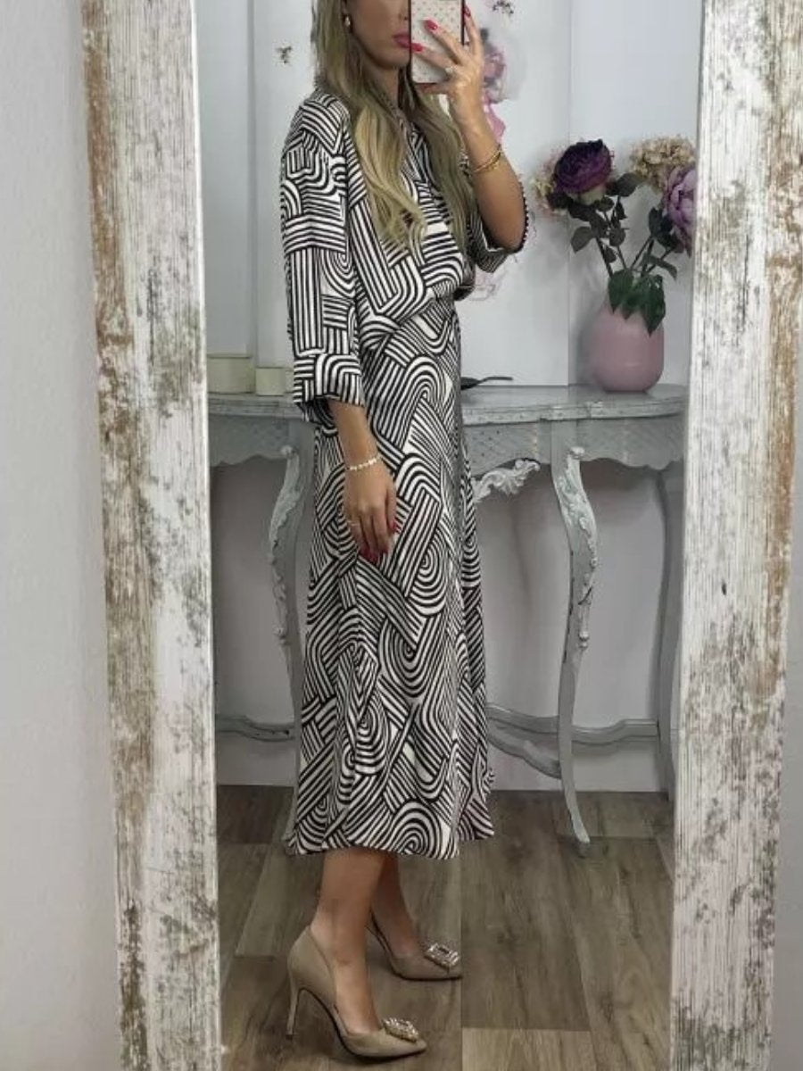 Striped Satin Set Dress