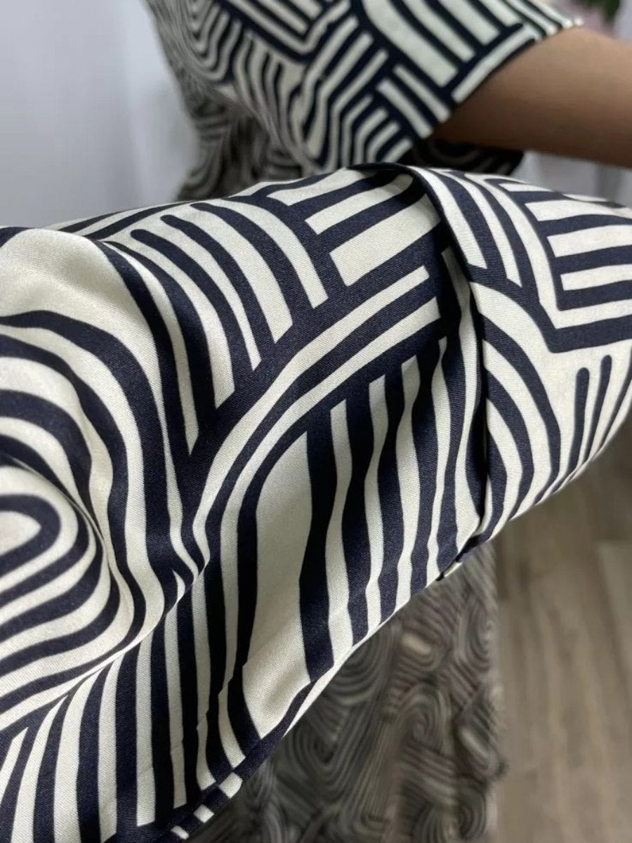 Striped Satin Set Dress