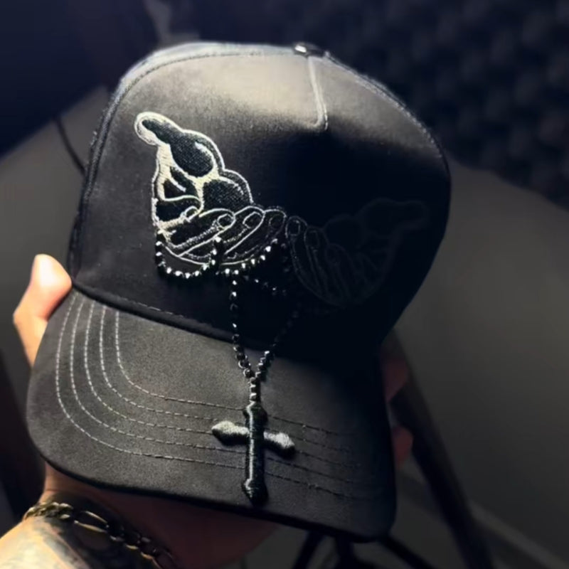 Chain Cross Mesh Cap