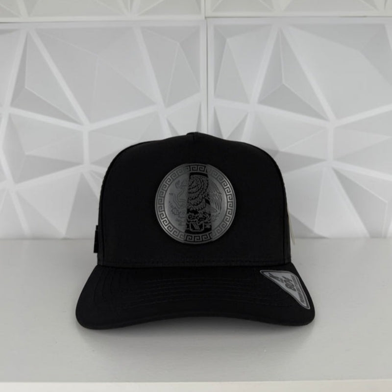 Black Plate Snapback Cap