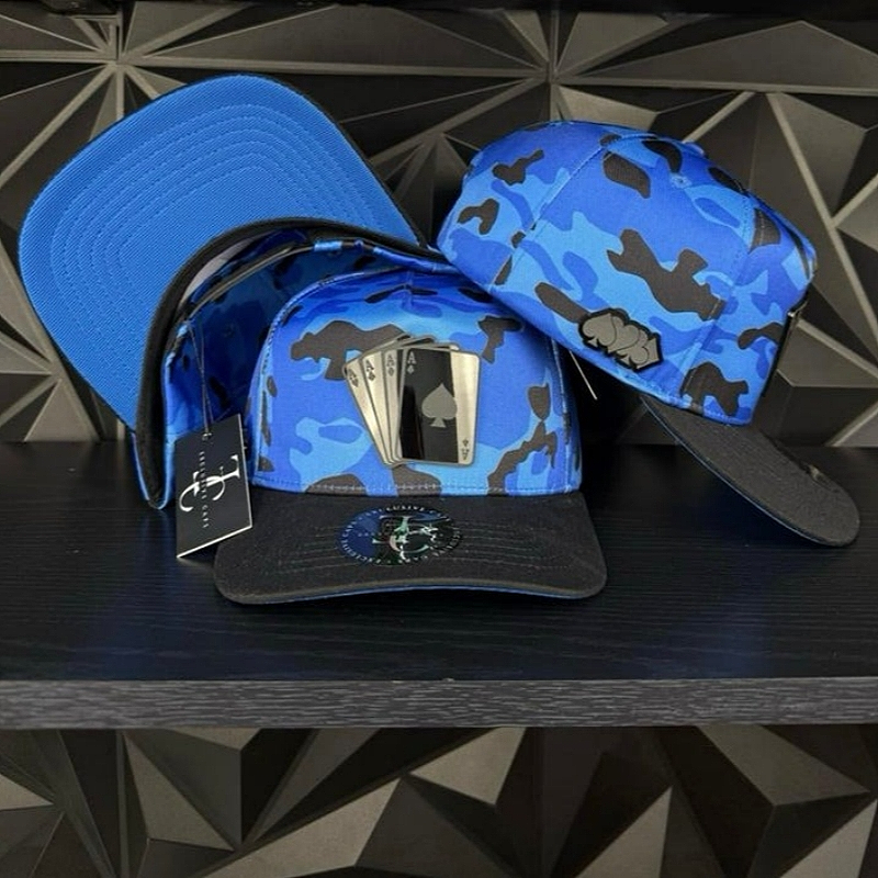 Poker Board SnapBack Cap-Blue Camo