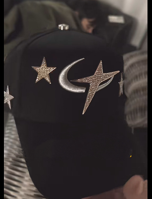 Embroidered Rhinestone Cap