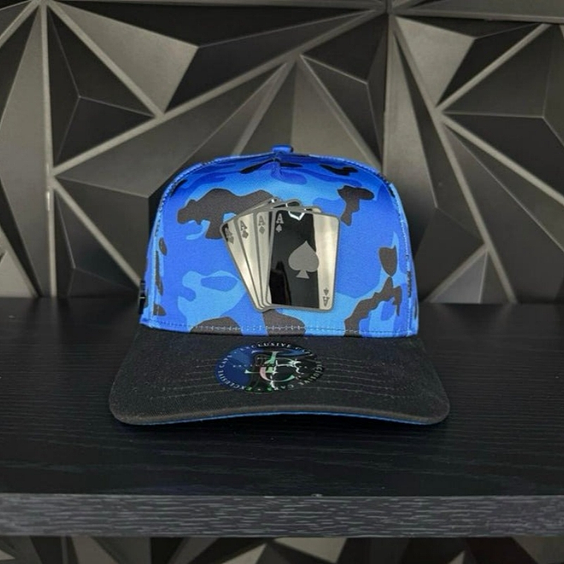 Poker Board SnapBack Cap-Blue Camo