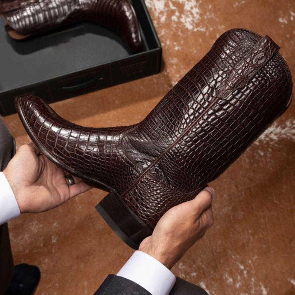 Nile Crocodile Wraps Cowboy Boots