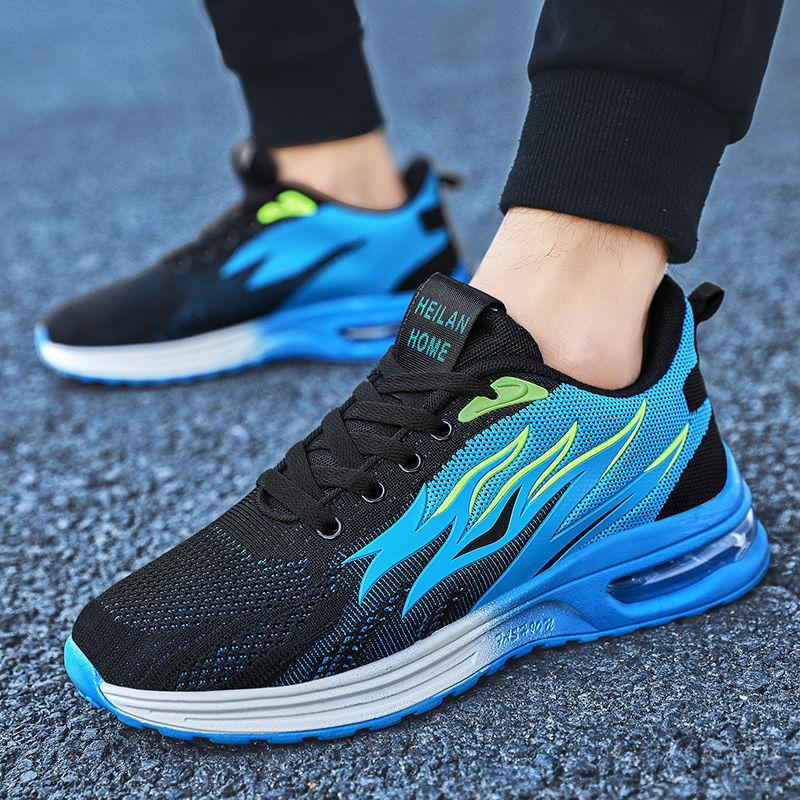 Men's Breathable Soft Soled Flame Pattern Running Shoes