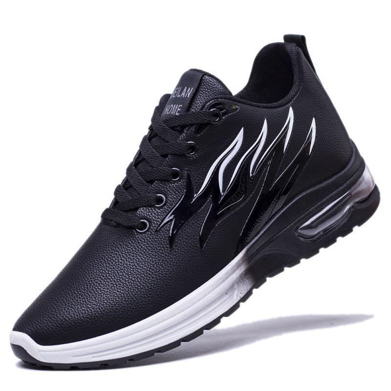 Men's Breathable Soft Soled Flame Pattern Running Shoes