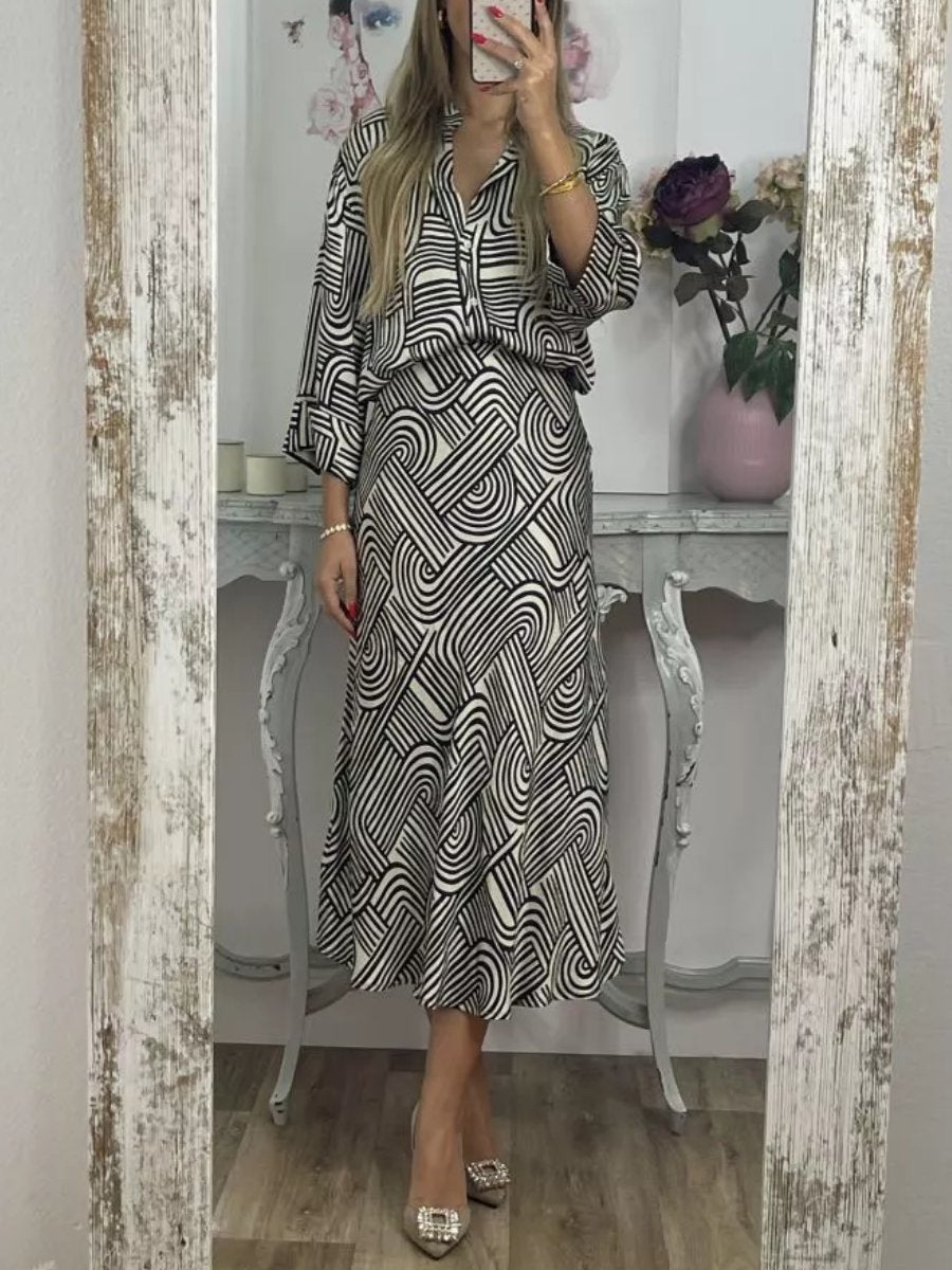 Striped Satin Set Dress