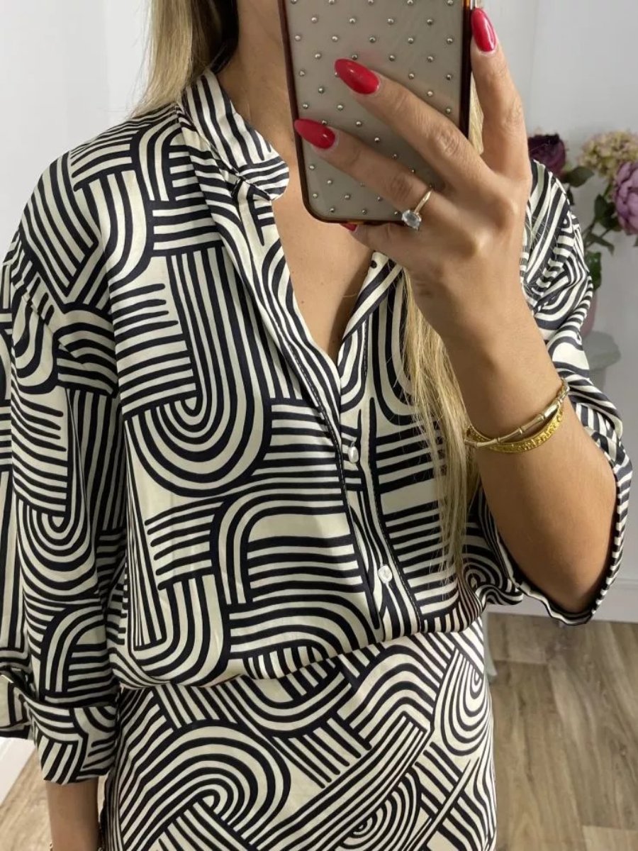 Striped Satin Set Dress